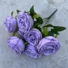 7 Têtes Rose Fleurs Bouquet Saint Valentin Cadeaux Centres De Mariage Maison Atmosphère Romantique Roses Artificielles Décoration