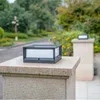 Outdoor Post Lamp Waterproof Solar Pillar Light Square Column Head Garden Patio Fence Lawn Landscape Street