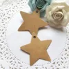 Gift Wrap 6 Kraft Paper Five-pointed Star Label Blank Card Hand-painted Bookmark Handmade Soap Tag Pendant