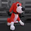 Cute Large Red Inflatable Dog Balloon Cartoon Animal Model Airblown Puppy Model With Tongues Out For Advertising Show