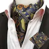 Bow Ties m￤n f￤rgglada blommiga paisley jacquard n￤sduk cravat ascot scarf slips set bwthz0351