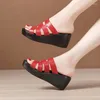 Slippers Plus Size 32-43 Platform Women Shoes Summer 2022 High Heels Wedges Ladies Slides Office Beach Slipper