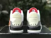 Chaussures Authentic 3 White Cement Reimagined Summit White/Fire Red-Black-Cement Grey Hommes Baskets de sport Taille originale US7-13