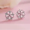 Boucles d'oreilles en argent Sterling 925 mode à la mode Zircon cheval oeil fleur pour femmes fille bijoux cadeaux Brincos S-E242