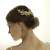 Kopfschmuck O842 Kristall Strass Blatt Braut Perle Haarkamm Hochzeit Accessoire Handgefertigtes Haarteil