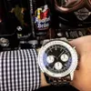 Nowy styl kwarcowy ruch chrononraph Watch Watch Full Fuction Black Face Sapphire Crystal 316 Zespół ze stali nierdzewnej 267H