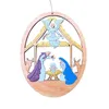 Christmas Decorations Year 2022 1PC 2D Ornament Wooden Hanging Pendants Star Xmas Tree Bell For Home Navidad#50