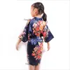 Kvinnors s￶mnkl￤der Girl Robe Floral Flower Bridal Party for Wedding Robes Children's Satin Boy