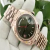 Relojes de pulsera de alta calidad más vendidos 41 mm Día-Fecha 18 k Oro rosa Asia 2813 Movimiento Mecánico Automático Reloj para hombre Wat333O