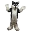 Costume da mascotte per cani Husky, costume da mascotte di carnevale di Halloween, vestito unisex per adulti