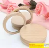 Petit miroir rond en bois, miroir de poche Portable, Mini miroir de maquillage, cadeau de fête de mariage, Logo personnalisé