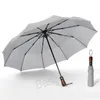 Słoneczne deszczowe parasole automatyczne trzykrotne parasol parasol kobiety Portable Travel Universal Car Trunk Bumbershoot BH4790 TQQ