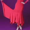 Stage Wear Ballroom Dance Rokstijl Waltz Tango Competitie Kostuum Onregelmatigheid Hem rood/zwart BI005