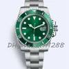 U1f Factory Mens Watch men Automatic Sapphire Stainless Solid Glidelock Clasp Black ceramic bezel No Date Green face Male Watches230h