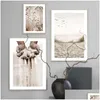 그림 베이지 색 버섯 면화 갈대 갈대 모래 벽 예술 캔버스 그림 거실을위한 북유럽 포스터와 인쇄 사진 DH6KQ
