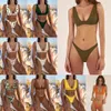 Zweiteiliger Damen-Badeanzug, mehrfarbig, reine Farben und Drucke, Design-Bademode, qj2025, Sommermode, sexy, sportlicher Strandanzug, Urlaubs-Badeanzug