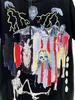 2023 Heren t-shirts Mannen Designer Casual shirt Man Kleding Korte Mouw Zomer Hawaiian Devil's paradijs Bloedzuigende zombie gedrukt Herenkleding