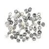 Charms 50Pcs/Lot Crystal Glass Alloy Large Hole Beaded Fit For Bracelets Necklaces Diy Jewelry 10 Colors Drop Delivery Findings Compo Dhdod