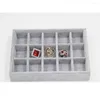 Jewelry Pouches Portable Velvet Ring Display Organizer Box Tray Holder Earring Storage Case Showcase Bead Container
