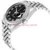 Zegarki unisex mechaniczne 36 mm 116234 Arabska czarna tarcza srebra Asia 2813 Automatyczna jubileuszowa bransoletka luksusowa ręka 219Z