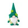 St Patricks Day Tomte Gnome bez twarzy Plush Doll Irish Festival Lucky Clover Bunny Darny Day Day Easter Decor Prezenty Hurtowe