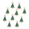 Weihnachtsdekorationen, 10 Stück, handgefertigt, Glocken, Armbänder, Ohrringe, Emaille, Weihnachtsmann-Anhänger, Baum, Elch-Charms