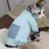Kattdräkter hårlösa kläder vinter varma mjuka katter bomulls hoodies jumper sphynx pullover kattunge tröjor leveranser