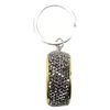 Interior Accessories Bling Car Keychain Rhinestone Keyfob Rustproof Portable Universal Lightweight For Key Decorations