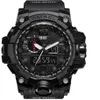 SMAEL MEN Sports Watches Display Display LED Digital Quartzo Eletr￴nico Rel￳gios de pulseira SAWMAMA -￁GUAS MILITARLACK203E