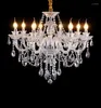 Lustres Moderne Lustre En Cristal Clair Plafond En Verre Bol Bougie Suspendus Luminaire Décoration De Mariage LED Suspension Lampe