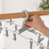 Hangers Multi-Functional Plastic Folding Hanger 12 Clips Travel Fold Hang Drying Underwear Socks Towel Balcony Clip Household Rack