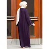 Roupas étnicas S590 Moda Abaya Dubai Vestido Islâmico do Oriente Médio Cor sólida Slim Arabian Abayas feminino