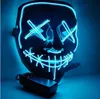 Pasen Halloween Mask Led Light Up Glowing Party Funny Masks The Purge Election Year Great Festival Cosplay Cosplay Levering Coser Face Sheild SS1222