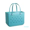 Donna Eva Waterproof Tote Large Shopping Basket Bags Washable Beach Silicone Bogg Bag Borsa Eco Jelly Candy Lady Handbags2387
