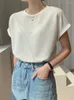 Women's T Shirts Women's T-shirt Short Sleeve Tees O-Neck Top Female Loose Casual Batwing Shirt Lady Solid Fashion Women 2022