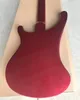 4 strängar Metal Red Electric Bass Guitar med Rosewood Freboard White PickGuard Customizable