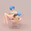 Miniatures Toys Life In A Different World From Scratch Rem And Ram PVC Action Figure Japanese Anime Garage Model Toys Aldult Collection Doll