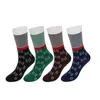 Chaussettes pour hommes Couple rayé pour femmes Mode rétro européenne et américaine Tide Street Calf Unisexe 4 couleurs