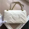 2022 Fashion Marmont Women Luxurys Designers Väskor Verkliga läderhandväskor Kedjan Kosmetisk Messenger Shopping axelväska Totes Lady Wallet Purse G Marment
