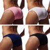 Caleçons hommes slips sous-vêtements solides mode Bikini Sexy taille basse maillots de bain lisses et Nylon doux