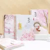 4pcs/lot Cute Coil Spiral A5 Diary Notebook Line Paper Daily Weekly Planner Agenda Notepad School Office Supplies Stationery