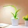 Table Lamps Clivia Shape LED Desk Lamp Nightstand Eye-Caring Rechargeable Light Decor Nightlight For Home Office Bedroom Dormitory