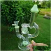 Rookpijpen 7 inch waterpijp gloeien in de donkere kogelglas bong douchekop percolator olie dab rigs gesneden donut perc 14 mm gewricht water dhpuo