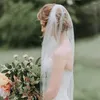 Bridal Veils Topqueen V34 Wedding Crystal Badorki koralika Krzycznia Krótka welon z grzebieniami miękki
