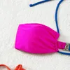 Dise￱ador Women New 2023 Dos piezas Bikini sexy m￺ltiples colores chocando lace-up trawwear QJ1428 Moda Sporty Beach traje de ba￱o