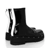 Designer Womens Ankle Boots Luxury Black Patent Leather Biker Boots Round Toes EU35-40 With Box Dresses
