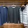 男性Tシャツブルーネッロ秋冬のクチネッリロングスリーブプルオーバー底首カジュアル