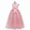 Flickaklänningar Pretty Halloween Kid For Girls Elegant Flower Princess Long Sequins Ballgown Christmas Dress Vestidos