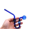 Tuyaux De Fumer Creative Brûleur À Huile Pipe En Verre Serpentine Bol D'eau Portable Shisha Colorf Narguilé Rond De Petit Pot Drop Delivery Ho Dh0Bt