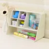 Boîte de rangement pour organisateur de bureau Cosmétiques portables à texture naturelle simple et fraîche